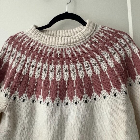 Madewell Fair Isle Keaton Pullover Sweater S Alpaca Blend Boho Soft Cozy Winter - Picture 4 of 6